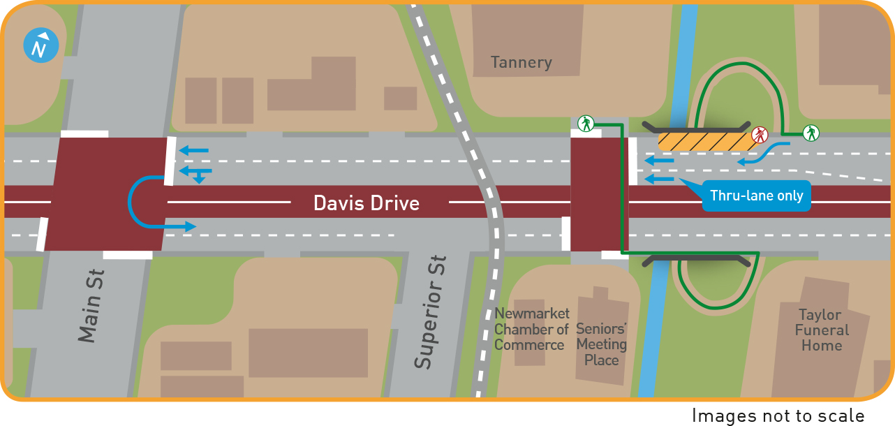 Map of construction work areas