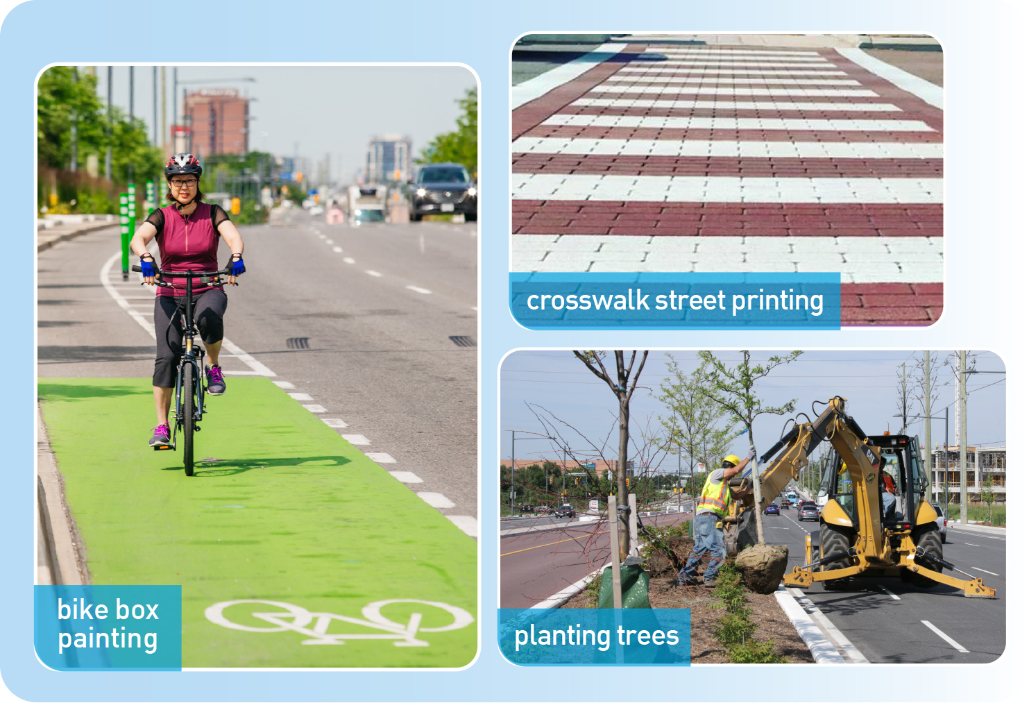 Map of construction work areas