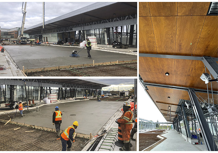 Concrete pouring at Cornell Terminal